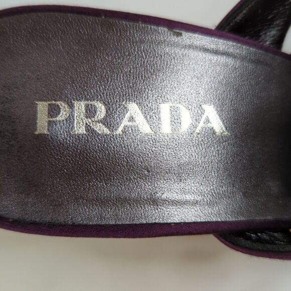 Prada Satin Platforms Peep Toe Size 8 1/2 - Picture 5 of 10